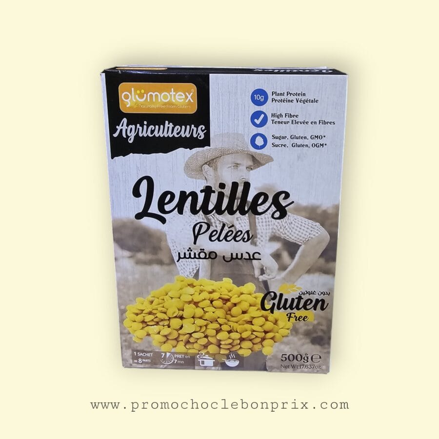 1000010159 GLUMOTEX LENTILS PEELED 500G – Image 1