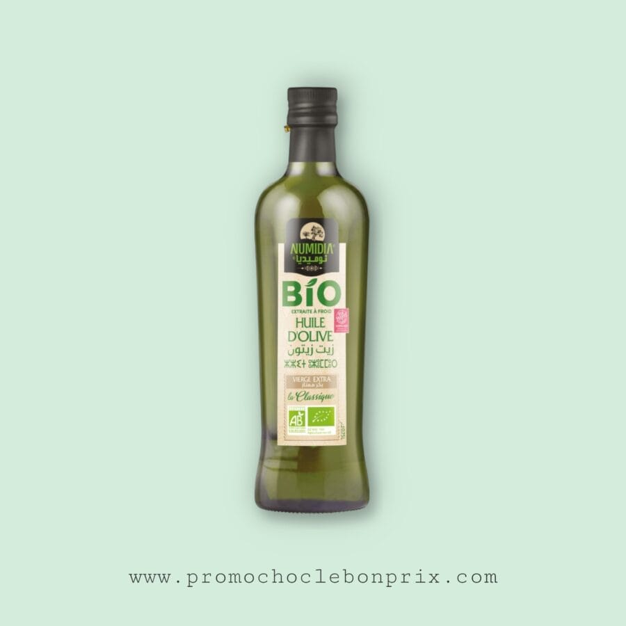 NUMIDIA HUILE DOLIVE 75CL BIO EXTRA VIERGE CLASSIQUE