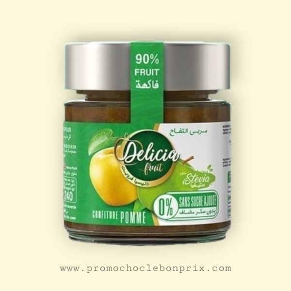 DELICIA CONFITURE SANS SUCRE STEVIA POMME 🍎