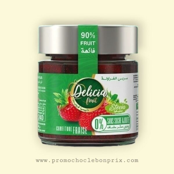 DELICIA CONFITURE SANS SUCRE STEVIA FRAISE 🍓