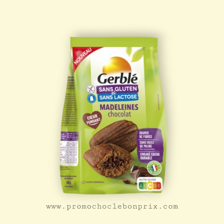 1000026067 GERBLE MADELEINES CHOCOLAT COEUR FONDANT – Image 1