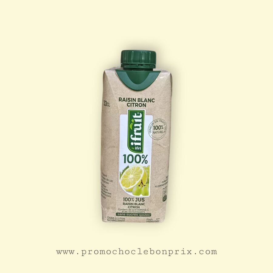 1000031031 IFRUIT 100% TETRA 33CL RAISIN BLANC CITRON ???? – Image 1