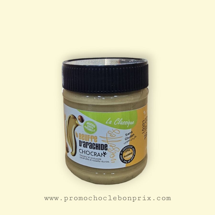 1000032079 CHOCRAN BEURRE D'ARACHIDE AVEC NOISETTES 180G – Image 1