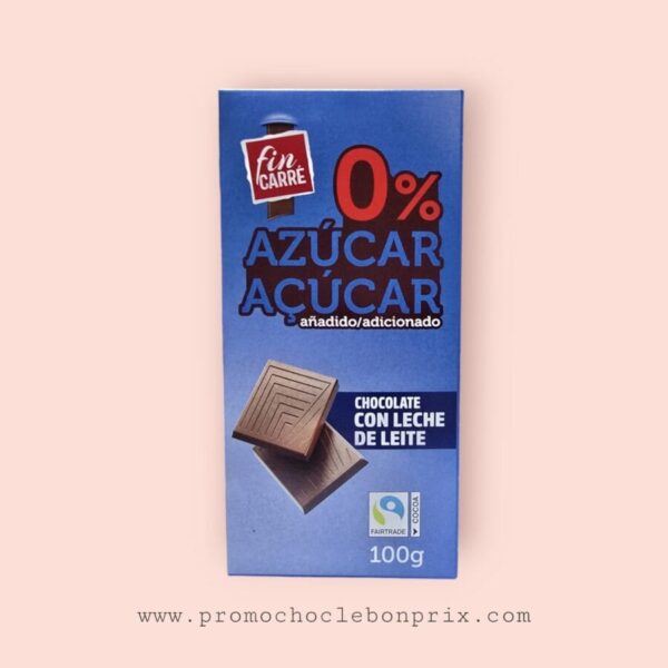 FIN CARRE CHOCOLAT SANS SUCRE LAIT.