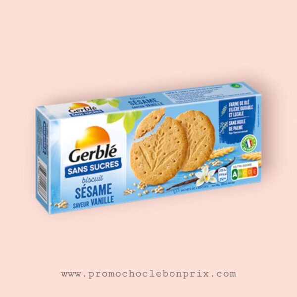 GERBLE SANS SUCRE SÉSAME SAVEUR VANILLE.