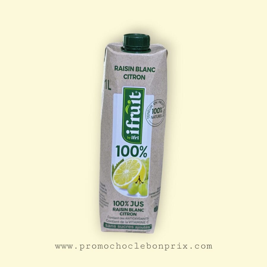 1000039627 IFRUIT 100% TETRA 1L RAISIN BLANC CITRON – Image 1
