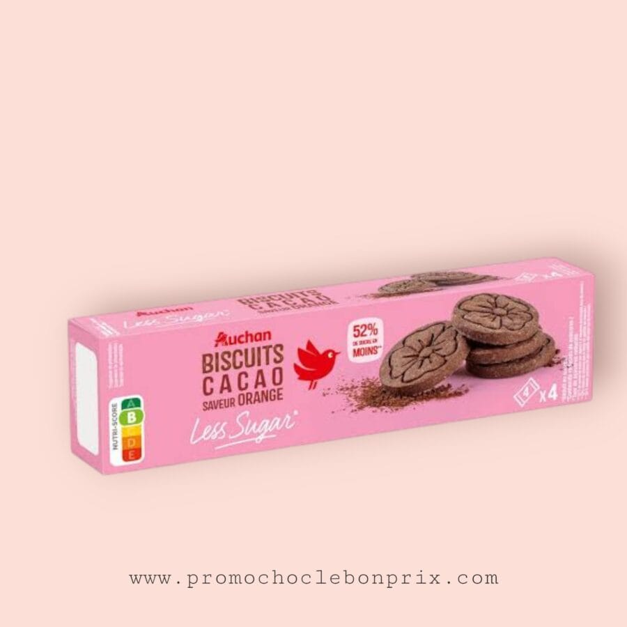 1000044205.png AUCHAN SANS SUCRE BISCUITS SAVEUR ORANGE – Image 1