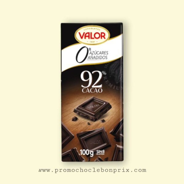 VALOR CHOCOLAT NOIR 100G 92%