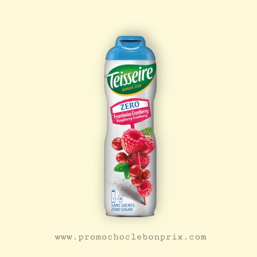 PhotoRoom-20240301_153946 TEISSEIRE ZERO FRAMBOISE CRANBERRY – Image 1