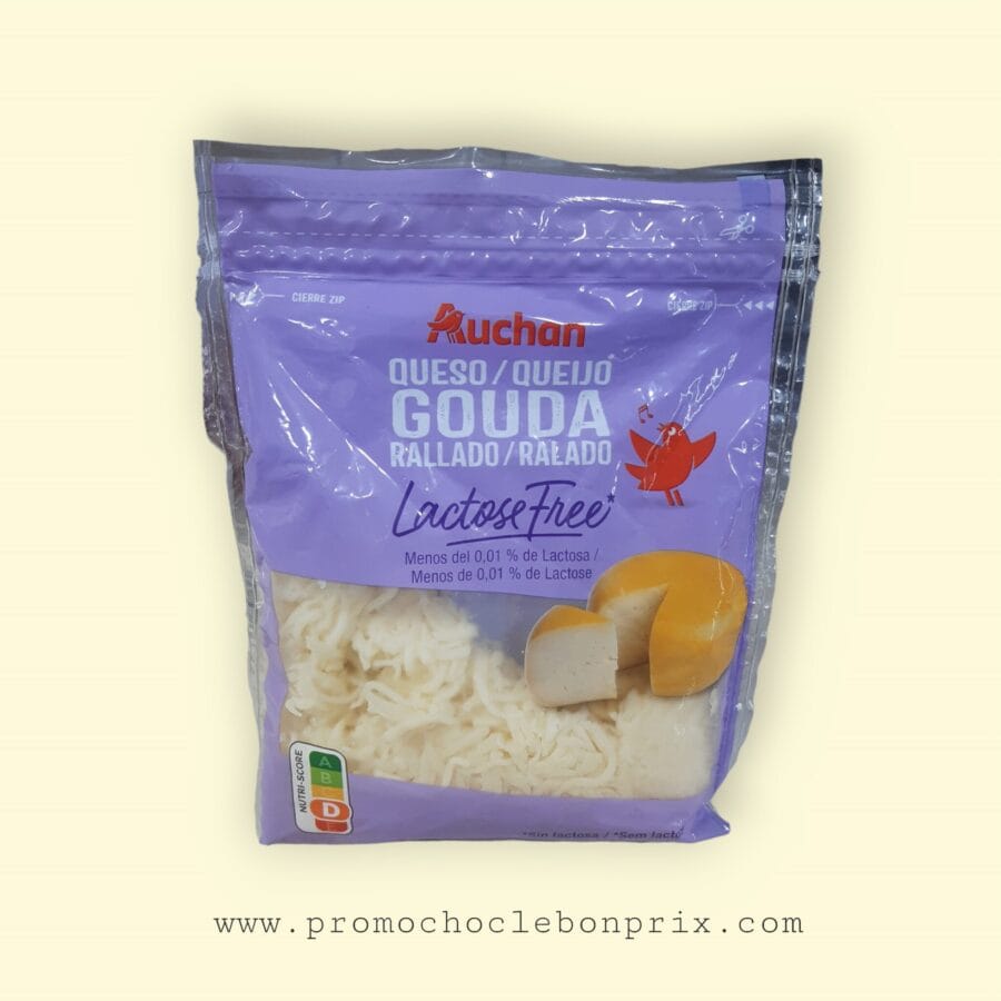 PhotoRoom-20240312_124549 AUCHAN GOUDA RÂPÉ SANS LACTOSE – Image 1