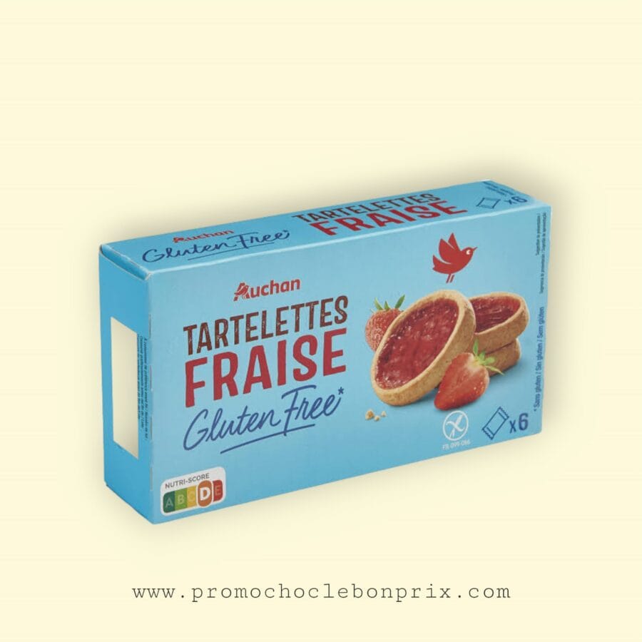 Photoroom-20240513_165353.png AUCHAN TARTELETTES FRAISE 🍓 – Image 1