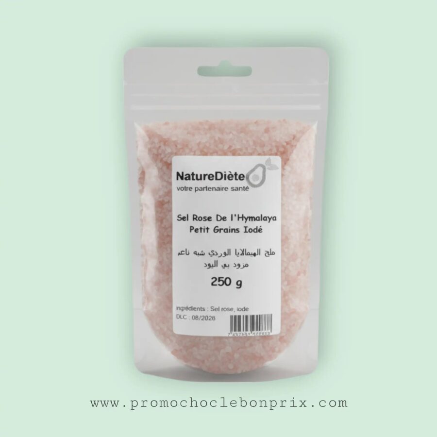 2025/07/1000179188.jpg NATUREDIETE SEL ROSE HIMALAYA IODE GROS 250G – Image 1