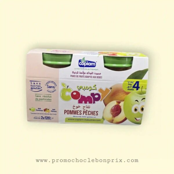 COMPY COMPOTE T2 POMME PÊCHE