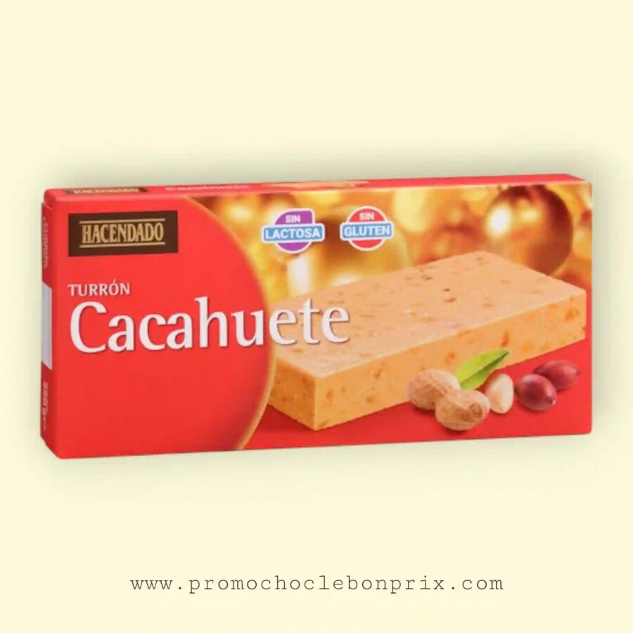2025/12/1000146857.jpg HACENDADO TURRON CACAHUÈTE BROYÉ NOUGAT – Image 1