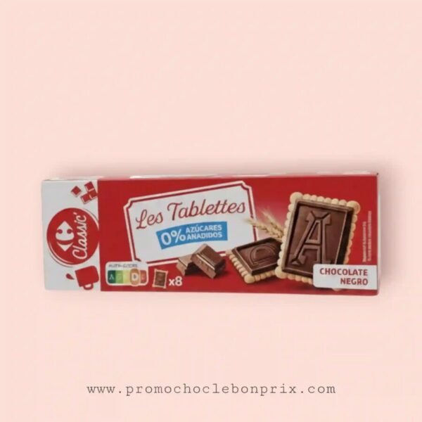 CARREFOUR LES TABLETTES CHOCOLAT NOIR 0% SUCRE