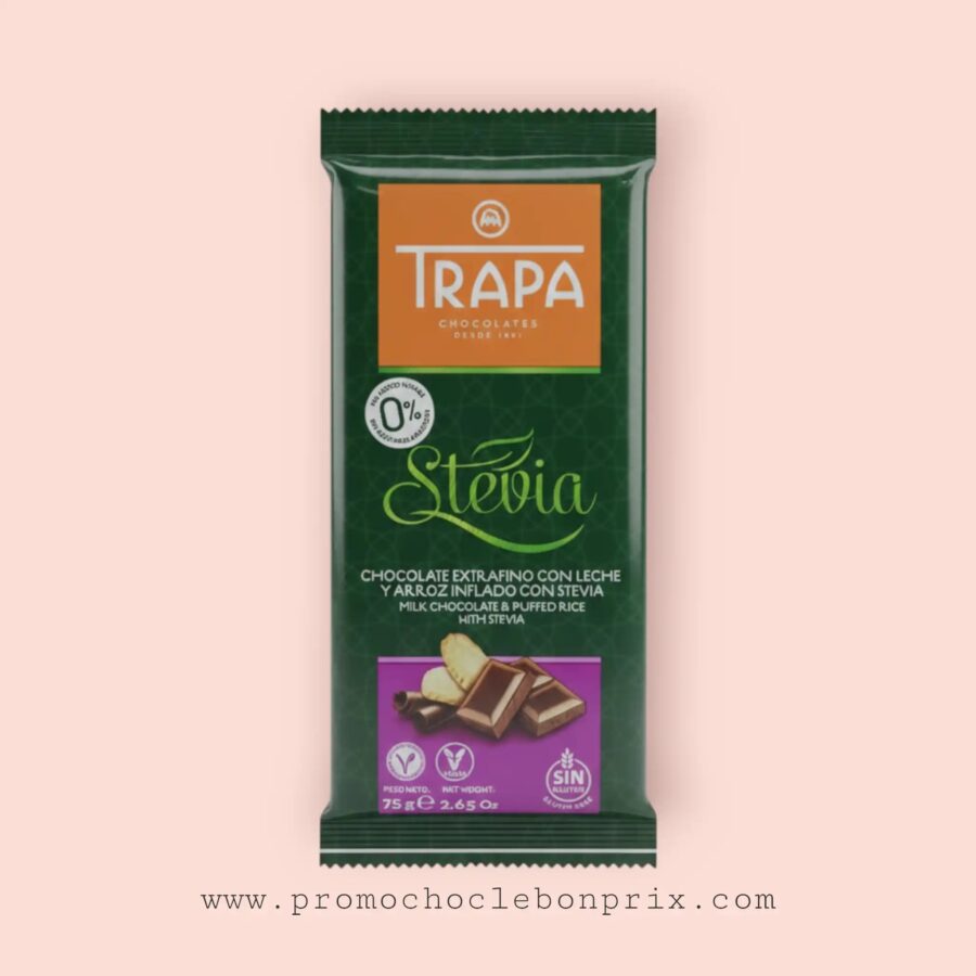 2026/02/1000180194.jpg TRAPA CHOCOLAT STEVIA 75G RIZ SOUFFLE – Image 1