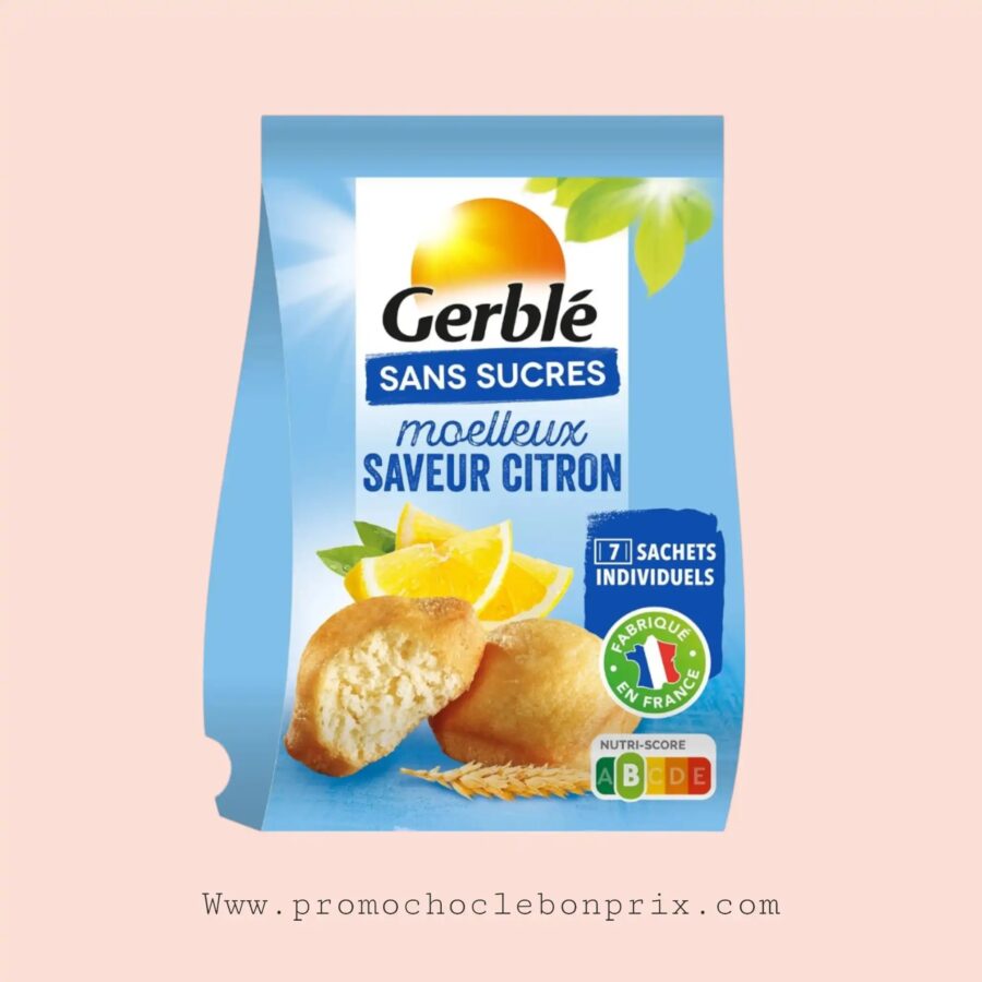 2026/03/1000189631.jpg GERBLE SANS SUCRE MADELEINE CITRON 196G – Image 1