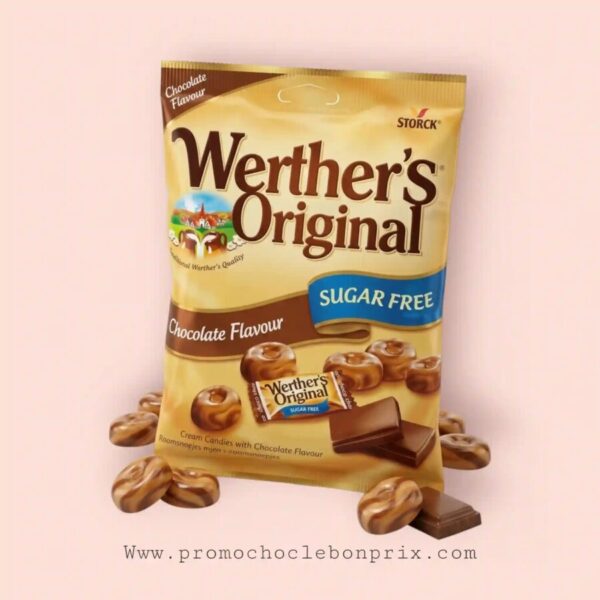 WERTHERS ORIGINAL BON BON 60G SANS SUCRE CHOCOLAT