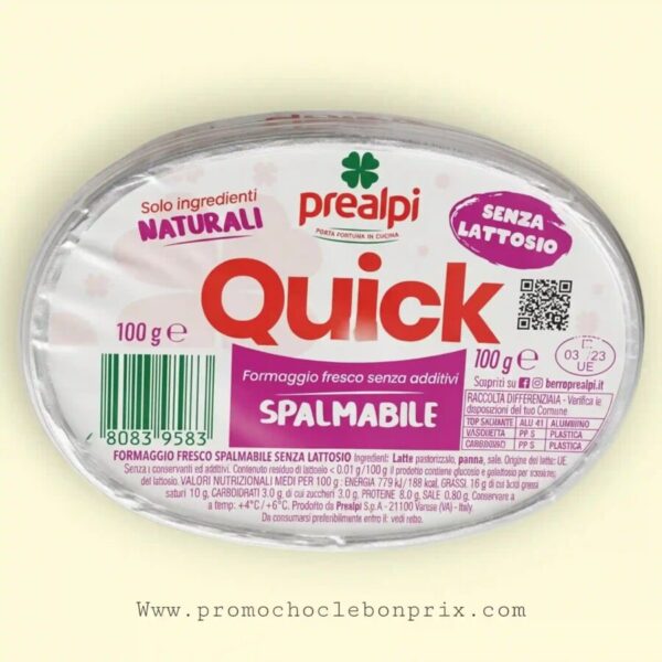 PREALPI QUICK FROMAGE SANS LACTOSE