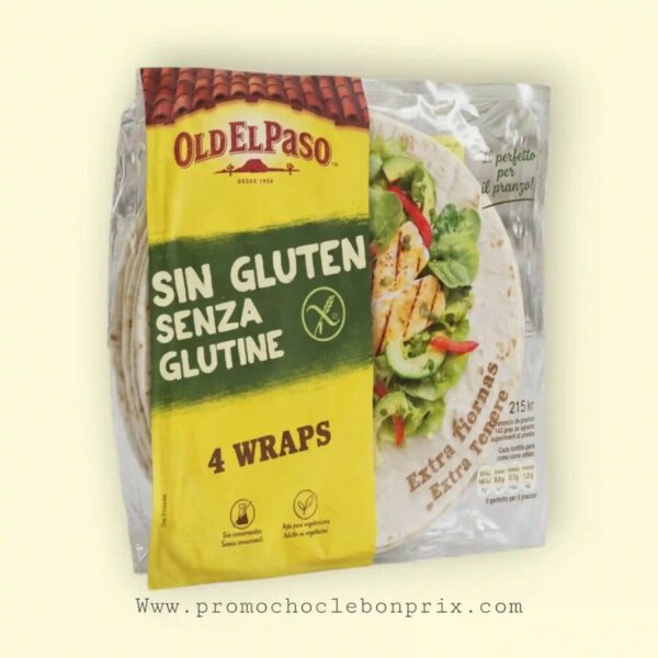 OLD EL PASO TORTILLAS SANS GLUTEN T4 XXL
