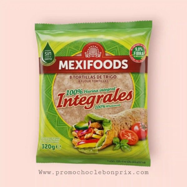 MEXIFOODS TORTILLA 100% FARINE INTERGAL 320G