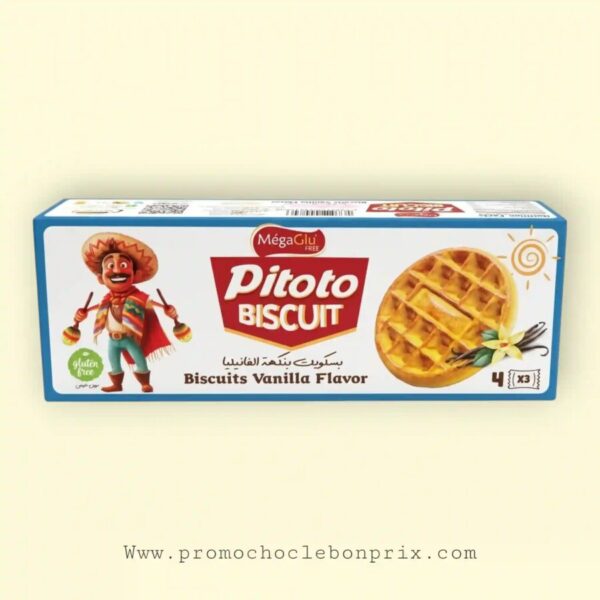 MEGAGLU PITOTO BISCUIT GALETTE 4x3 VANILLE